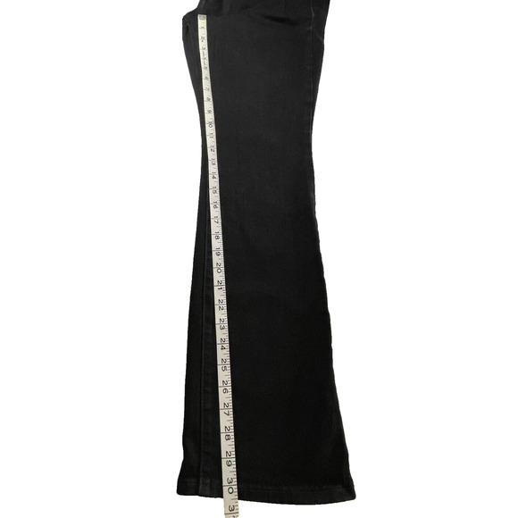 Old Navy High Rise Kicker Boot Cut Jeans Size 12 Womens Black Denim Womens - Picture 11 of 11